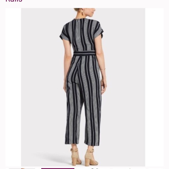 Rails Striped Navy and White Jumpsuit | Small - Picture 2 of 5